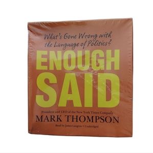 Enough Said by Mark Thompson 2016 Unabridged CD NEW (Read Description).